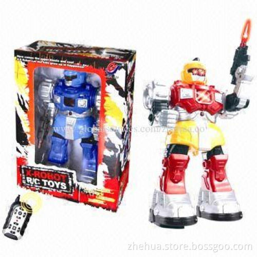 Battery operated toy robot with walk, fight and dance function